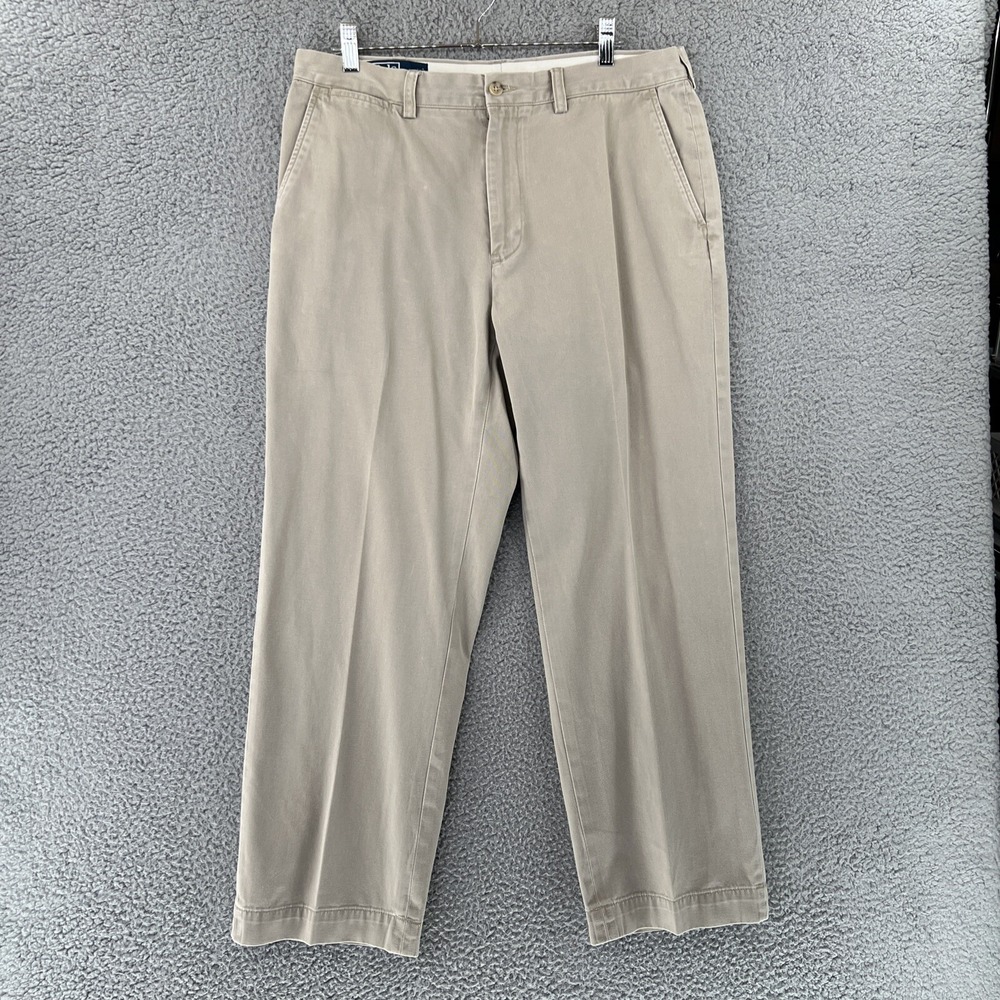 Polo Ralph Lauren Preston Pant Mens 35x27.5 Tan Khaki Cotton Chino Trousers